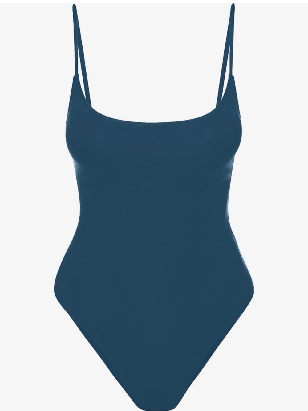 Classic Scoop Neck Women's One-Piece Swimsuit - Deep Teal